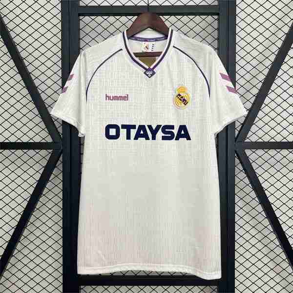 Tailandia Camiseta Real Madrid 1ª Retro 1990-1992 Thailandia Maglia Calcio Real Madrid Retro Prima 1990 1992