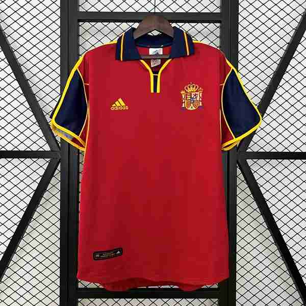 Tailandia Camiseta España 1ª Retro 2000 Thailandia Maglia Calcio Spagna Retro Prima 2000