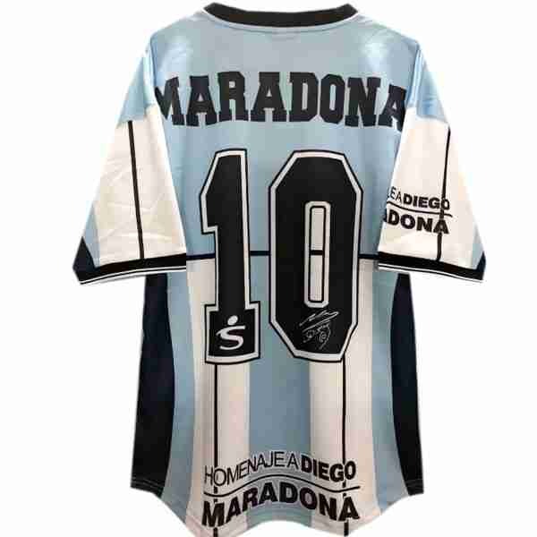 Camiseta Argentina NO.10 Maradona 1ª Retro 2001 Azul Thailandia Maradona NO.10 Maglia Calcio Argentina Retro Prima 2001 Blu