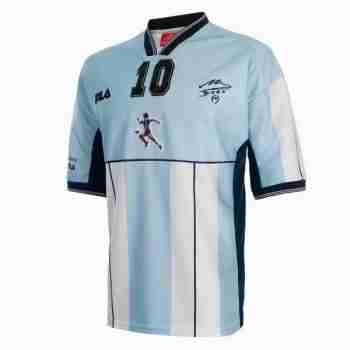 Thailandia Maradona NO.10 Maglia Calcio Argentina Retro Prima 2001 Blu_1
