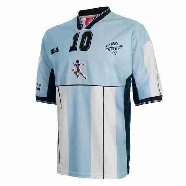 Camiseta Argentina NO.10 Maradona 1ª Retro 2001 Azul Thailandia Maradona NO.10 Maglia Calcio Argentina Retro Prima 2001 Blu_1