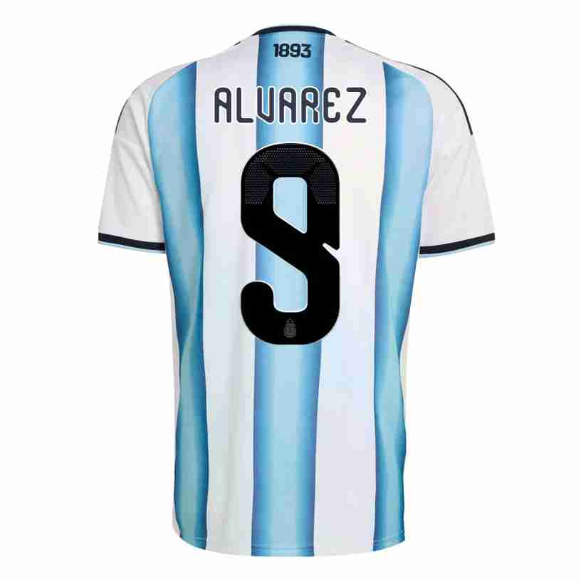 ALVAREZ NO.9 Maglia Calcio Argentina Prima 2026 – Versione Giocatore ALVAREZ NO.9 Maglia Calcio Argentina Prima 2026 – Versione Giocatore