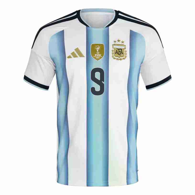 ALVAREZ NO.9 Maglia Calcio Argentina Prima 2026 – Versione Giocatore_1 ALVAREZ NO.9 Maglia Calcio Argentina Prima 2026 – Versione Giocatore_1
