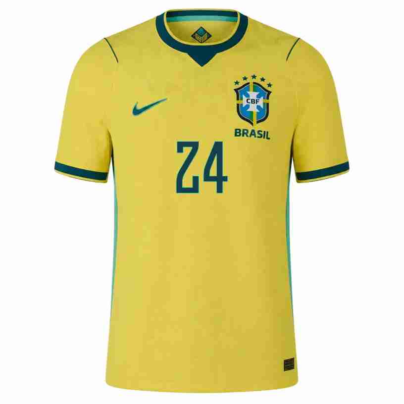 BREMER NO.24 Maglia Calcio Brasile Prima 2026 – Versione Giocatore_1 BREMER NO.24 Maglia Calcio Brasile Prima 2026 – Versione Giocatore_1