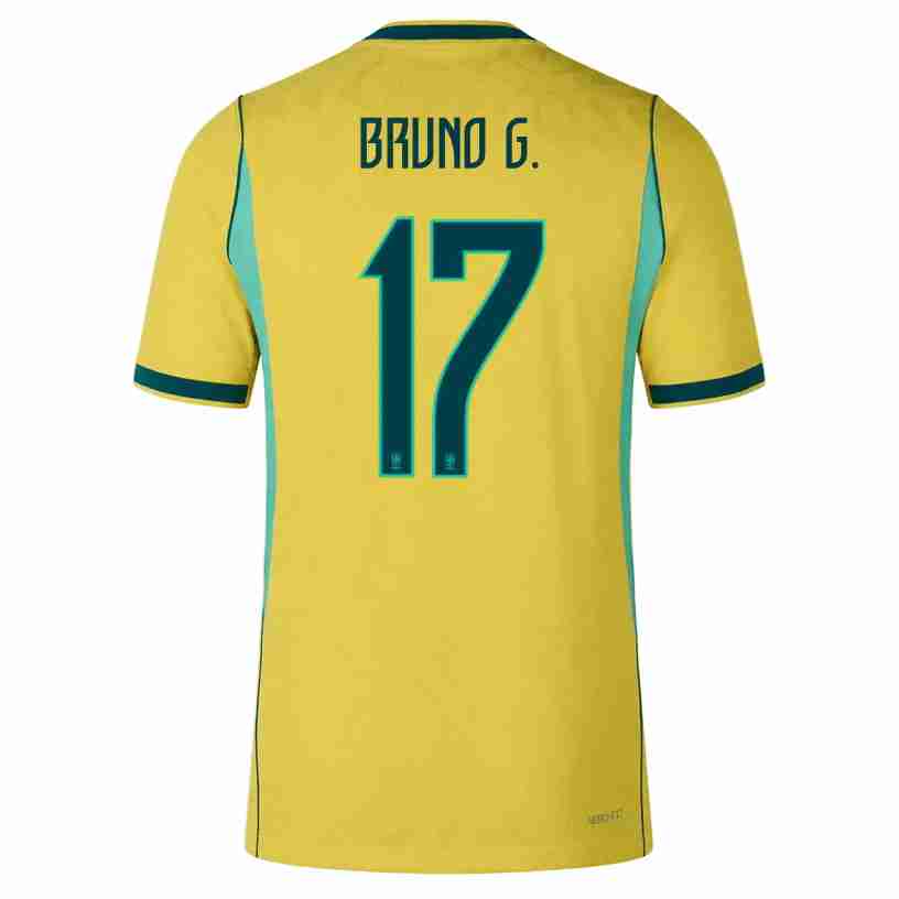 BRUNO G. NO.17 Maglia Calcio Brasile Prima 2026 – Versione Giocatore BRUNO G. NO.17 Maglia Calcio Brasile Prima 2026 – Versione Giocatore