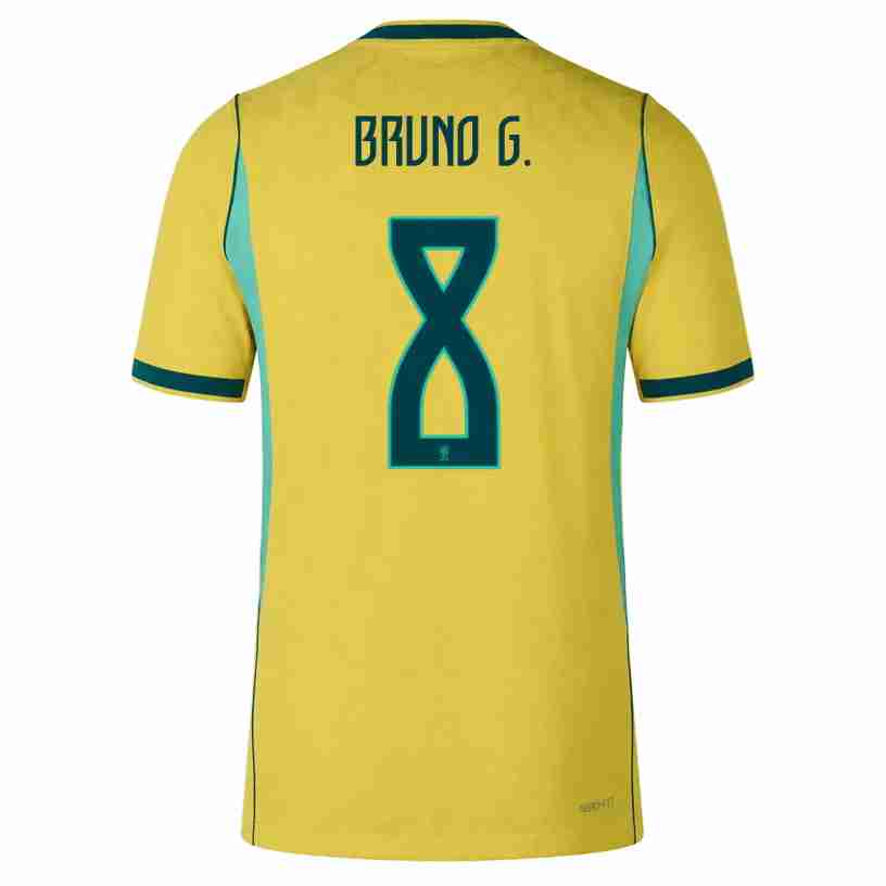 BRUNO G. NO.8 Maglia Calcio Brasile Prima 2026 – Versione Giocatore BRUNO G. NO.8 Maglia Calcio Brasile Prima 2026 – Versione Giocatore