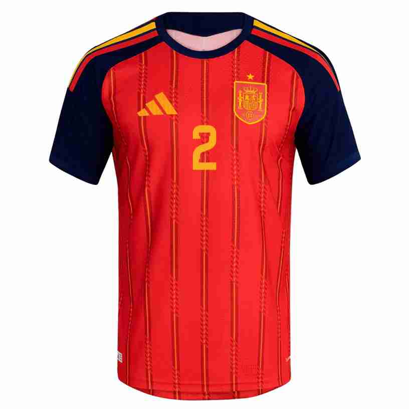 CARVAJAL NO.2 Maglia Calcio Spagna Prima 2026 – Versione Giocatore_1 CARVAJAL NO.2 Maglia Calcio Spagna Prima 2026 – Versione Giocatore_1