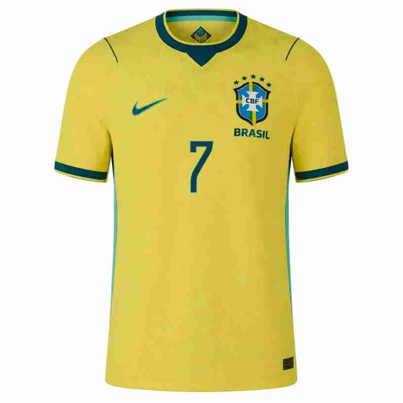 CUNHA NO.7 Maglia Calcio Brasile Prima 2026 – Versione Giocatore_1 CUNHA NO.7 Maglia Calcio Brasile Prima 2026 – Versione Giocatore_1