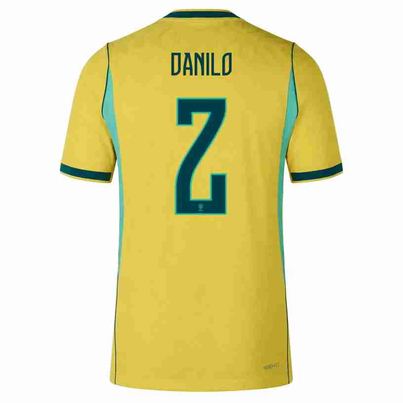 DANILO NO.2 Maglia Calcio Brasile Prima 2026 – Versione Giocatore DANILO NO.2 Maglia Calcio Brasile Prima 2026 – Versione Giocatore