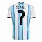 DE PAUL NO.7 Maglia Calcio Argentina Prima 2026 – Versione Giocatore
