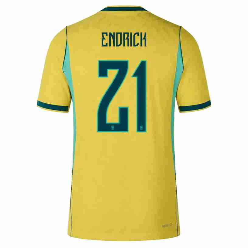 ENDRICK NO.21 Maglia Calcio Brasile Prima 2026 – Versione Giocatore ENDRICK NO.21 Maglia Calcio Brasile Prima 2026 – Versione Giocatore
