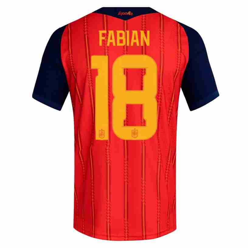 FABIAN NO.18 Maglia Calcio Spagna Prima 2026 – Versione Giocatore FABIAN NO.18 Maglia Calcio Spagna Prima 2026 – Versione Giocatore