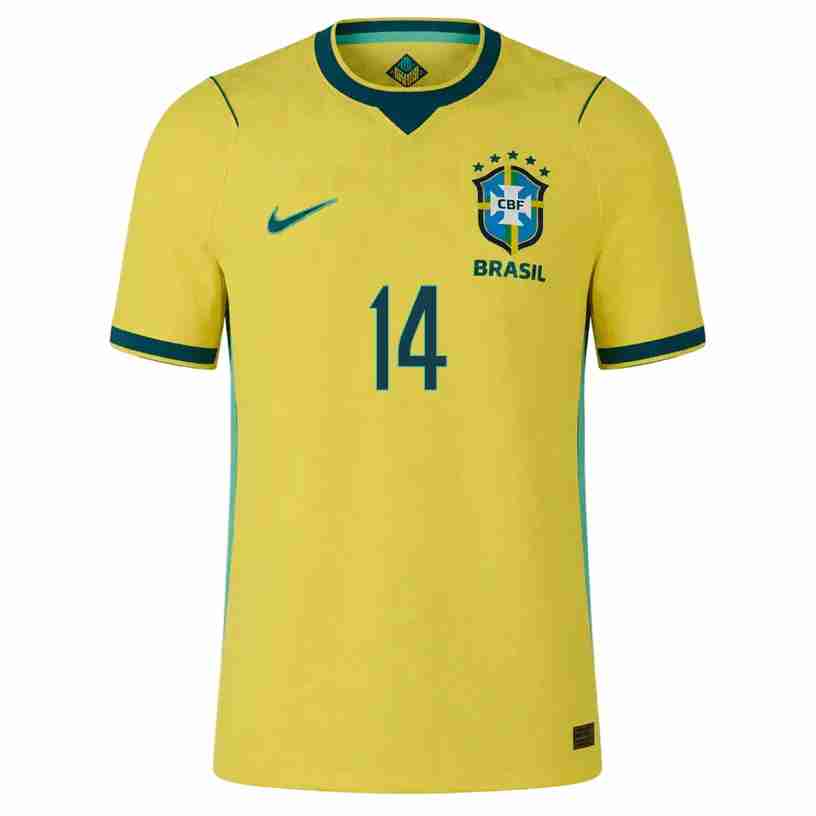 GABRIEL NO.14 Maglia Calcio Brasile Prima 2026 – Versione Giocatore_1 GABRIEL NO.14 Maglia Calcio Brasile Prima 2026 – Versione Giocatore_1