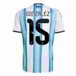 GONZALEZ NO.15 Maglia Calcio Argentina Prima 2026 – Versione Giocatore