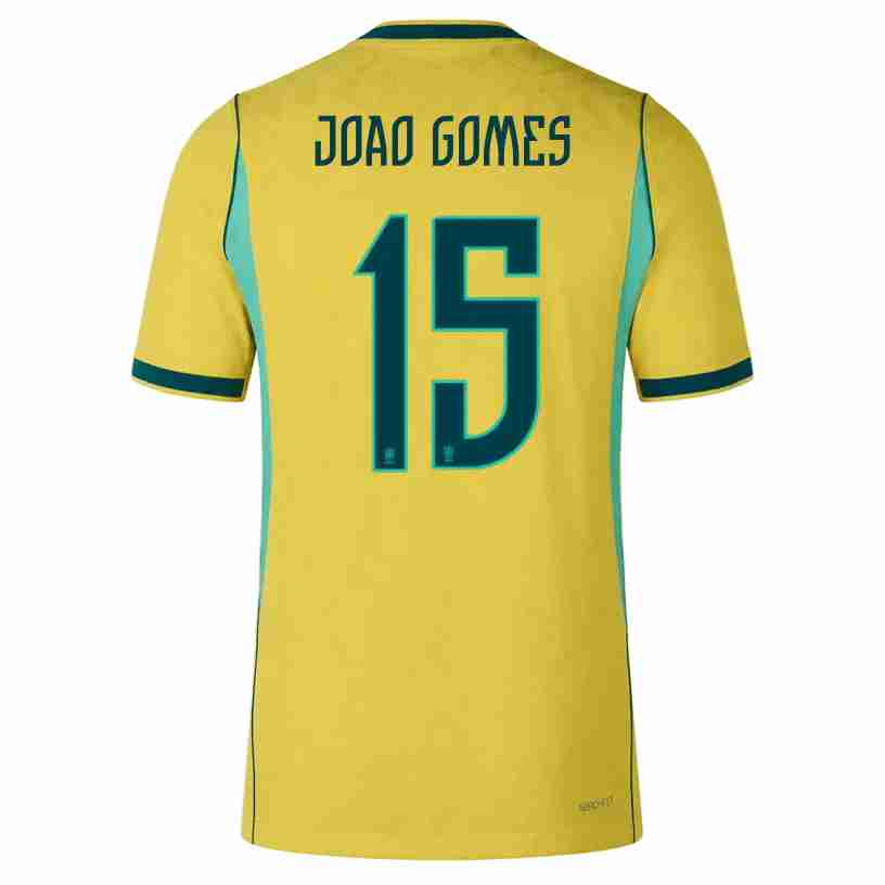 JOAO GOMES NO.15 Maglia Calcio Brasile Prima 2026 – Versione Giocatore JOAO GOMES NO.15 Maglia Calcio Brasile Prima 2026 – Versione Giocatore