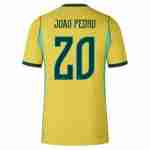 JOAO PEDRO NO.20 Maglia Calcio Brasile Prima 2026 – Versione Giocatore