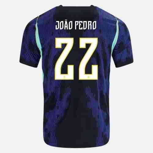 JOÃO PEDRO NO.22 Maglia Calcio Brasile Away 2026 – Versione Giocatore JOÃO PEDRO NO.22 Maglia Calcio Brasile Away 2026 – Versione Giocatore