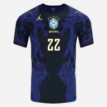 JOÃO PEDRO NO.22 Maglia Calcio Brasile Away 2026 – Versione Giocatore_1