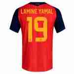 LAMINE YAMAL NO.19 Maglia Calcio Spagna Prima 2026 – Versione Giocatore