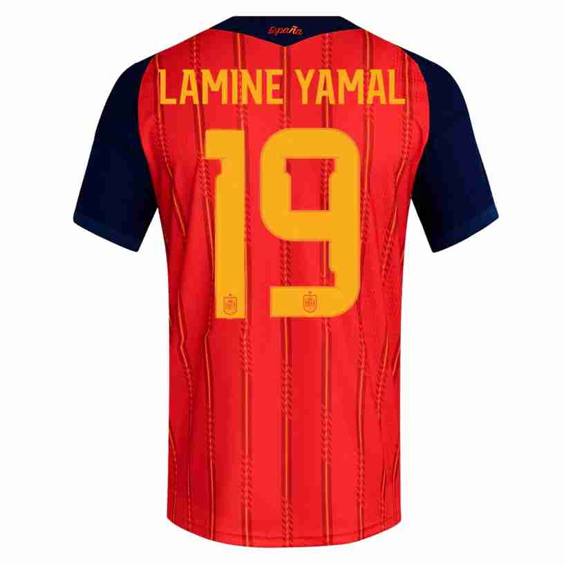 LAMINE YAMAL NO.19 Maglia Calcio Spagna Prima 2026 – Versione Giocatore LAMINE YAMAL NO.19 Maglia Calcio Spagna Prima 2026 – Versione Giocatore