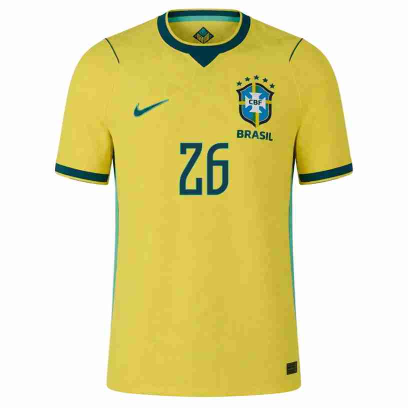 LUIZ HENRIQUE NO.26 Maglia Calcio Brasile Prima 2026 – Versione Giocatore_1 LUIZ HENRIQUE NO.26 Maglia Calcio Brasile Prima 2026 – Versione Giocatore_1