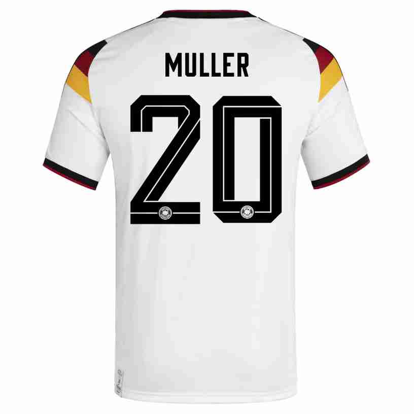 MULLER NO.20 Maglia Calcio Germania Prima 2026 – Versione Giocatore MULLER NO.20 Maglia Calcio Germania Prima 2026 – Versione Giocatore
