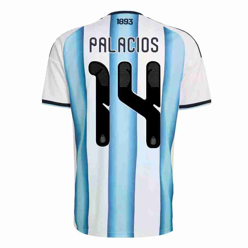 PALACIOS NO.14 Maglia Calcio Argentina Prima 2026 – Versione Giocatore PALACIOS NO.14 Maglia Calcio Argentina Prima 2026 – Versione Giocatore