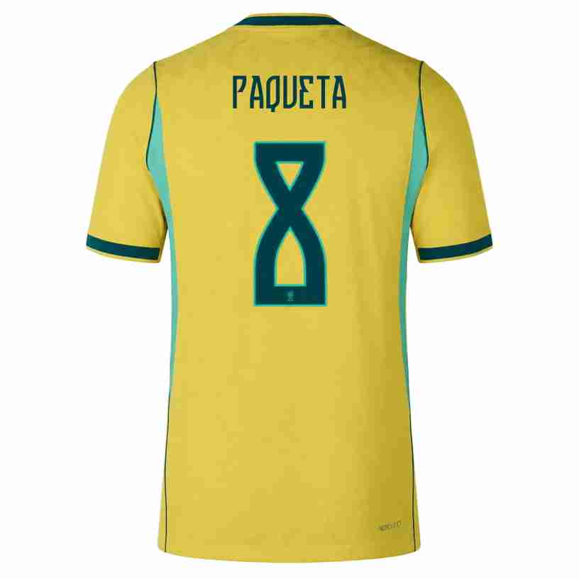 PAQUETA NO.8 Maglia Calcio Brasile Prima 2026 – Versione Giocatore PAQUETA NO.8 Maglia Calcio Brasile Prima 2026 – Versione Giocatore