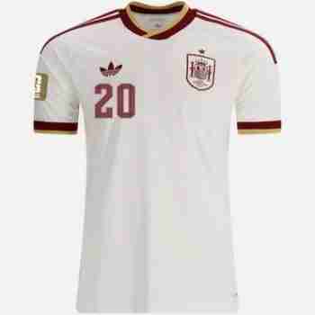 PEDRI NO.20 Maglia Calcio Spagna Away 2026 – Versione Giocatore_1