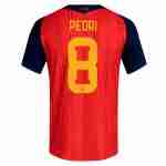 PEDRI NO.8 Maglia Calcio Spagna Prima 2026 – Versione Giocatore