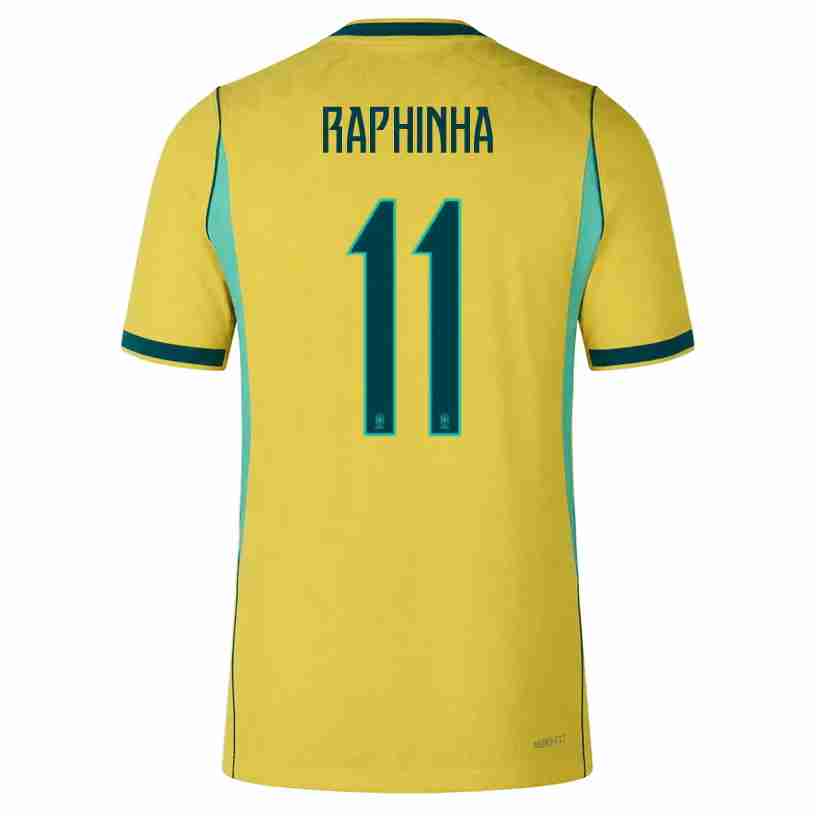 RAPHINHA NO.11 Maglia Calcio Brasile Prima 2026 – Versione Giocatore RAPHINHA NO.11 Maglia Calcio Brasile Prima 2026 – Versione Giocatore