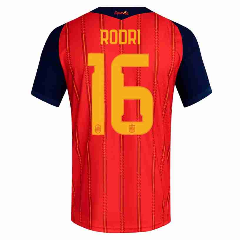 RODRI NO.16 Maglia Calcio Spagna Prima 2026 – Versione Giocatore RODRI NO.16 Maglia Calcio Spagna Prima 2026 – Versione Giocatore