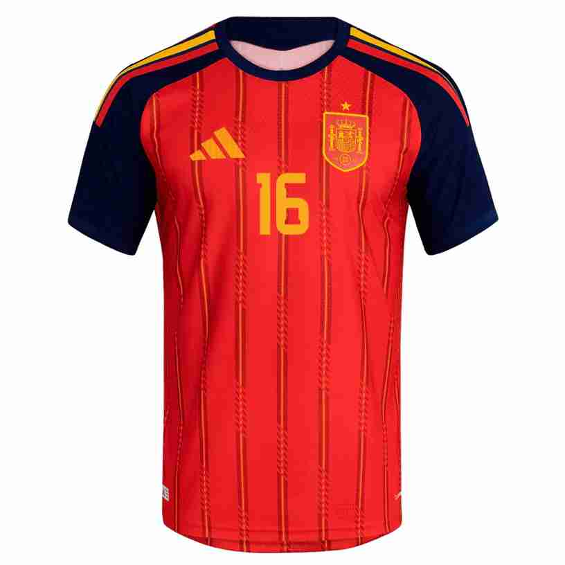 RODRI NO.16 Maglia Calcio Spagna Prima 2026 – Versione Giocatore_1 RODRI NO.16 Maglia Calcio Spagna Prima 2026 – Versione Giocatore_1