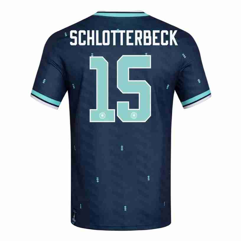 SCHLOTTERBECK NO.15 Maglia Calcio Germania Away 2026 – Versione Giocatore SCHLOTTERBECK NO.15 Maglia Calcio Germania Away 2026 – Versione Giocatore