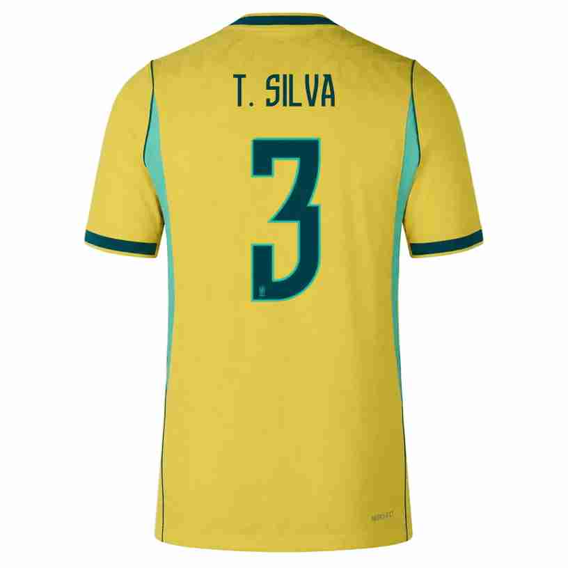 T. SILVA NO.3 Maglia Calcio Brasile Prima 2026 – Versione Giocatore T. SILVA NO.3 Maglia Calcio Brasile Prima 2026 – Versione Giocatore