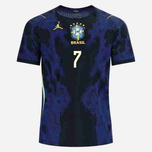 Vini JR. NO.7 Maglia Calcio Brasile Away 2026 – Versione Giocatore_1 Vini JR. NO.7 Maglia Calcio Brasile Away 2026 – Versione Giocatore_1