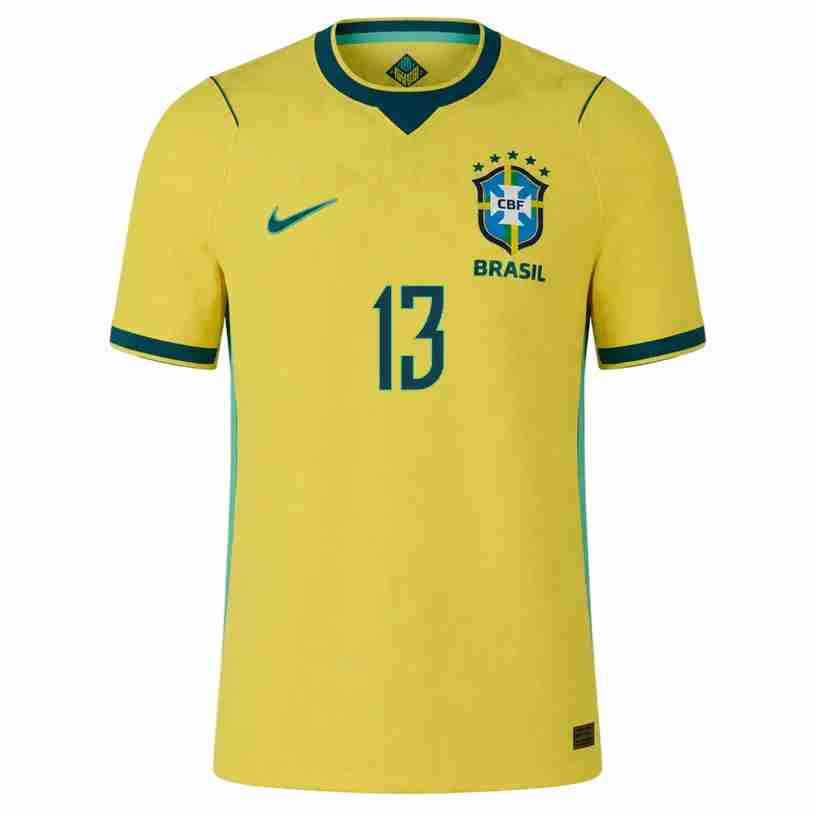 WESLEY NO.13 Maglia Calcio Brasile Prima 2026 – Versione Giocatore_1 WESLEY NO.13 Maglia Calcio Brasile Prima 2026 – Versione Giocatore_1