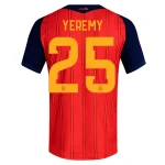 YEREMY NO.25 Maglia Calcio Spagna Prima 2026 – Versione Giocatore