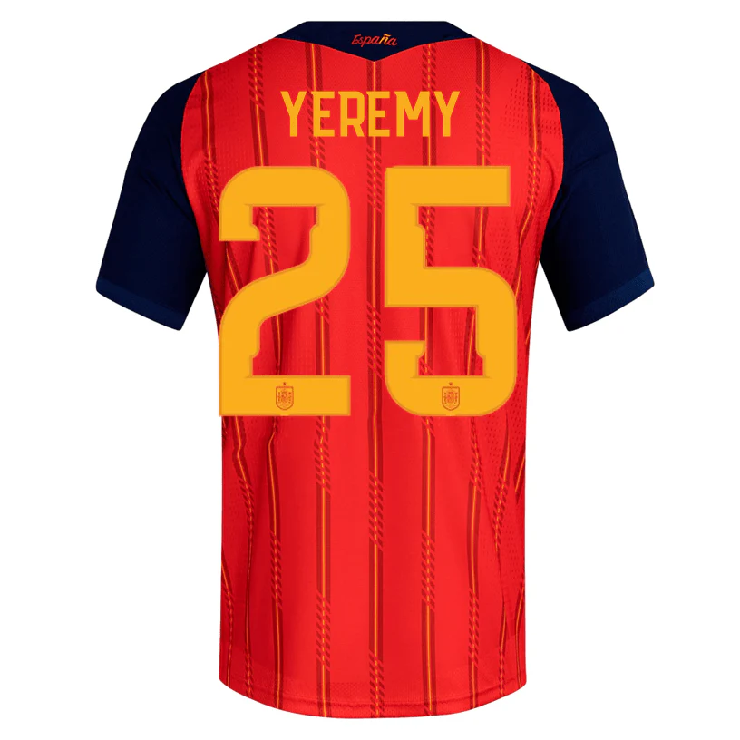 YEREMY NO.25 Maglia Calcio Spagna Prima 2026 – Versione Giocatore YEREMY NO.25 Maglia Calcio Spagna Prima 2026 – Versione Giocatore