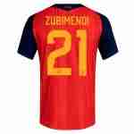 ZUBIMENDI NO.21 Maglia Calcio Spagna Prima 2026 – Versione Giocatore